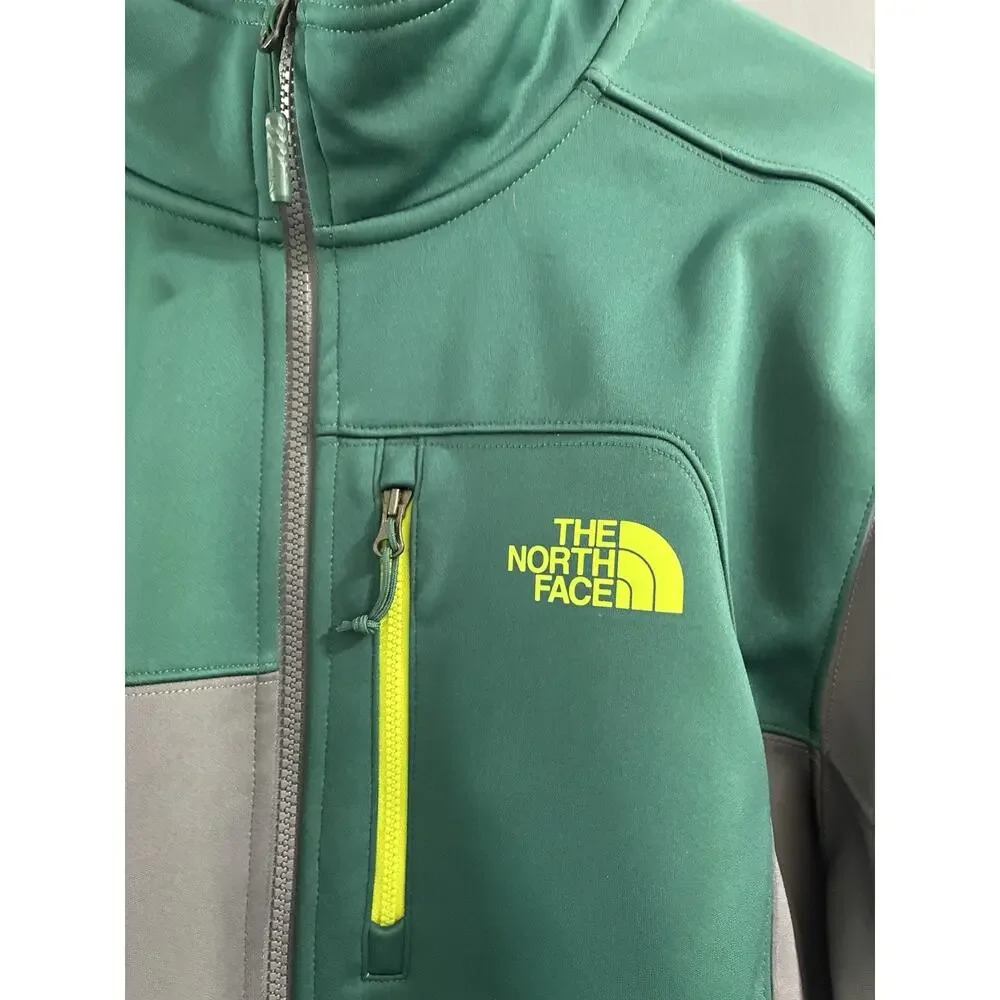 The North Face Mens Apex Risor Softshell Jacket Coat Gray Green XL Windwall
